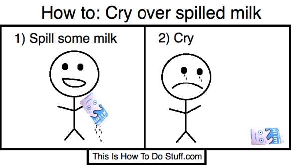 How to cry over spilled milk